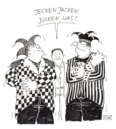 Cartoon: So isses. (medium) by Christian BOB Born tagged karneval,fasching,fasnacht,juckreiz,narren