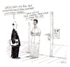 Cartoon: Nich nötig... (small) by Christian BOB Born tagged priester,voodoo,krankenhaus,patient,kirche,klinik,krank,seelsorge