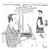 Cartoon: Verstopft (small) by Christian BOB Born tagged essen trinken gasthaus gulaschsuppe ober kellner problem
