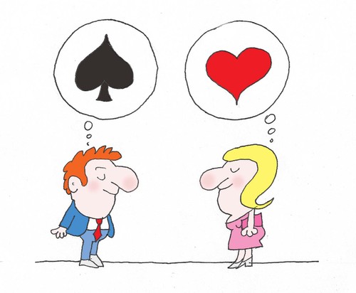 Cartoon: sex  love and  cards (medium) by gmitides tagged love,and,cards