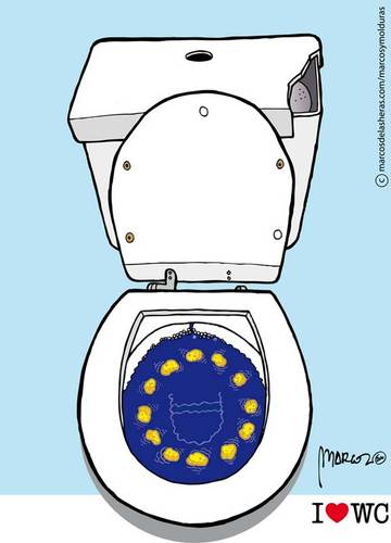 Cartoon: Europa (medium) by marcosymolduras tagged europe,greece,crisis,wc,bowl,shit