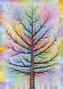 Cartoon: Waiting For A Few Leaves (small) by constable tagged trees,colors,abstract,graphics,pastels,branches