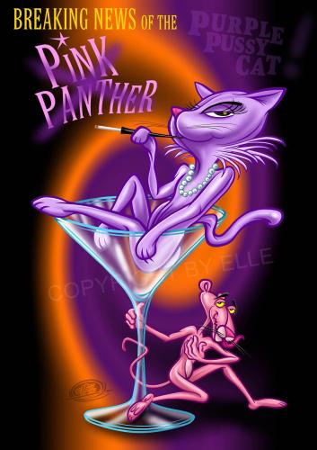 Cartoon: pink panther (medium) by elle62 tagged elle62