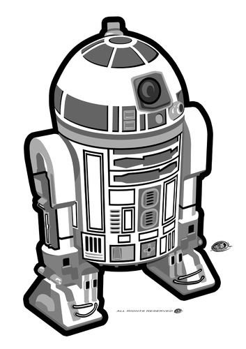 Cartoon: R2 Unit (medium) by elle62 tagged scifi,trooper,fanart,wars,star