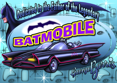 Cartoon: the 66  batmobile (medium) by elle62 tagged barris,george,serial,tv,batman,batmobile