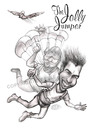 Cartoon: jolly jumper sketch (small) by elle62 tagged basejumping,cartoon