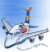 Cartoon: Airbus A380 Home (small) by llumetis tagged plane,travel,home,sweet