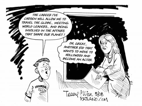 Cartoon: The affairs that shape the plane (medium) by terry tagged hollywood,politics,world,kids,actors,the