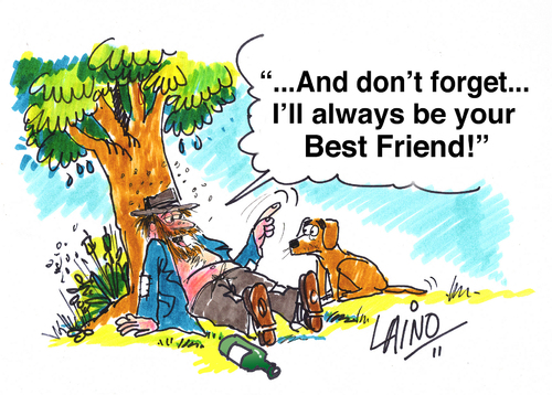 Cartoon: Best Friend (medium) by LAINO tagged friends,dogs,pets