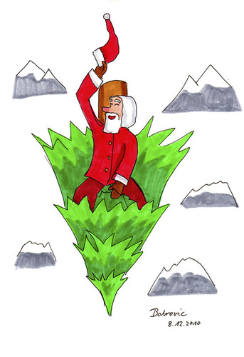 Cartoon: Santa Strangelove (medium) by Blogrovic tagged strangelove,seltsam,dr,weihnachtsbaum,tanne,tree,christmas,santa,weihnachtsmann,adventskalender