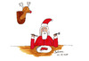 Cartoon: Santa Steak (small) by Blogrovic tagged adventkalender,steak,satna,weihnachtsmann,rentier,reindeer,rudolph