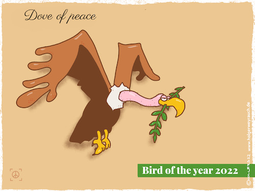 Cartoon: Bird of the year (medium) by hollers tagged bird,year,vulture,dove,of,peace,war,olive,branch,bird,year,vulture,dove,of,peace,war,olive,branch