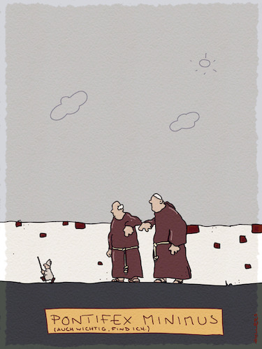Cartoon: Brückenbäuerchen (medium) by hollers tagged pontifex,maximus,papst,mini,klein,pontifex,maximus,papst,mini,klein