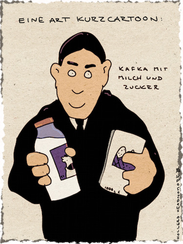 Cartoon: Kurzcartoon (medium) by hollers tagged franz,kafka,kurzgeschichte,literatur,geschichten,lektüre,kaffee,milch,zucker,cartoon,kurzcartoon,franz,kafka,kurzgeschichte,literatur,geschichten,lektüre,kaffee,milch,zucker,cartoon,kurzcartoon