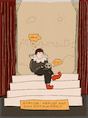 Cartoon: Die Entscheidung (small) by hollers tagged hamlet,sein,nicht,shakespeare,theater,literatur,klassiker