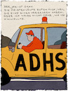 Cartoon: Job beim ADHS (small) by hollers tagged adhs,adac,aufmerksamkeitsdefizit,verkehr,hyperaktivität,auto,straße,autobahn,hilfe,notruf,job