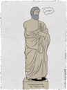Cartoon: Popokrates (small) by hollers tagged hippokrates,statue,medizin,arzt,juckreiz,heilen,kratzen,geschichte