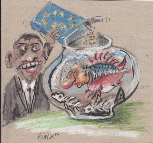 Cartoon: EU (medium) by Erki Evestus tagged eu