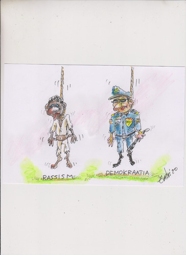 Cartoon: Justice (medium) by Erki Evestus tagged racism,democracy,justice