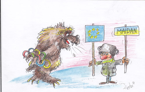 Cartoon: Ukraine (medium) by Erki Evestus tagged ukraine