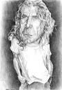 Cartoon: robert plant (small) by salnavarro tagged caricature,pencil,music,star,rock,and,roll,led,zeppelin