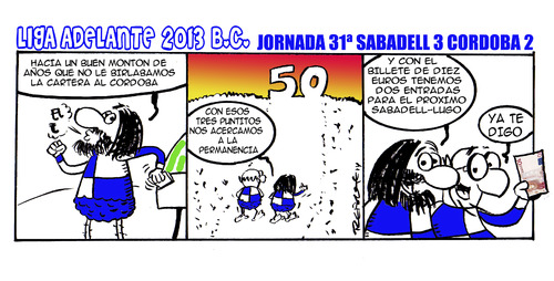 Cartoon: Division Maldita 31 (medium) by rebotemartinez tagged liga,adelante,sabadell