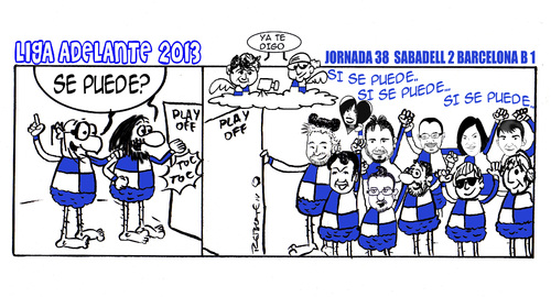 Cartoon: Division Maldita 38 (medium) by rebotemartinez tagged liga,adelante,sabadell