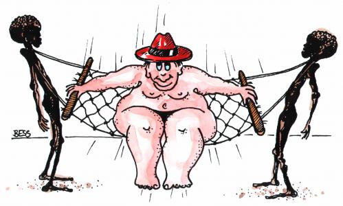 Cartoon: Hängematte (medium) by besscartoon tagged ungerechtigkeit,besscartoon,bess,reich,arm,drittewelt,armut
