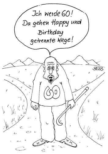 Cartoon: Happy Birthday (medium) by besscartoon tagged alt,alter,rentner,geburtstag,happy,birthday,bess,besscartoon