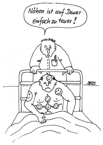 Cartoon: Sparmassnahme (medium) by besscartoon tagged sparmassnahme,männer,arzt,krankenhaus,besscartoon,bess