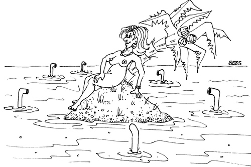 Cartoon: Voyeurismus (medium) by besscartoon tagged insel,meer,palme,einsamkeit,voyeurismus,bess,besscartoon
