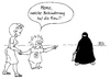 Cartoon: Behinderung (small) by besscartoon tagged mutter,sohn,burka,religion,islam,behinderung,bess,besscartoon