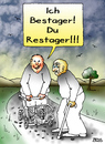 Cartoon: Bestager trifft Restager (small) by besscartoon tagged bestager,restager,alt,alter,rollator,stock,sterben,tod,bess,besscartoon