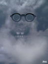 Cartoon: cloud face 14 (small) by besscartoon tagged wolken,himmel,brille,gesicht,portrait,bess,besscartoon