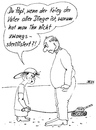 Cartoon: Da hat der Kleine wohl Recht! (small) by besscartoon tagged vater,sohn,krieg,sterilisiert,gewalt,bess,besscartoon