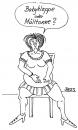 Cartoon: die Frage (small) by besscartoon tagged frau,schwangerschaft,babyklappe,müll,mülleimer,bess,besscartoon