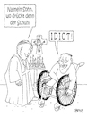Cartoon: Feingefühl (small) by besscartoon tagged pfarrer,schuh,amputiert,christentum,religion,kirche,katholisch,evangelisch,jesus,kreuz,inri,idiot,bess,besscartoon