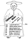 Cartoon: Gemeinde News (small) by besscartoon tagged kirche,christentum,katholisch,pfarrer,religion,gemeinde,beten,bibel,fasten,beichten,bess,besscartoon