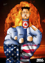 Cartoon: Kim Jong Bumm (small) by besscartoon tagged nordkorea,amerika,kim,jong,un,krieg,frieden,stinkefinger,atomare,bedrohung,raketentest,wasserstoffbombe,gewalt,atombombe,bess,besscartoon
