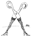 Cartoon: ohne Titel (small) by besscartoon tagged frau sex schere beine bess besscartoon