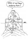Cartoon: Sparmassnahme (small) by besscartoon tagged krankenhaus,arzt,männer,sparmassnahme,besscartoon,bess