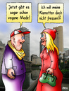 Cartoon: vegane Mode (small) by besscartoon tagged mann,frau,paar,beziehung,ehe,mode,essen,ernährung,klamotten,bess,besscartoon