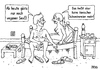 Cartoon: veganer Sex (small) by besscartoon tagged mann,frau,paar,beziehung,sex,bett,vegan,vegetarier,tierisch,schweinerei,bess,besscartoon