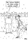 Cartoon: weglaufen (small) by besscartoon tagged mann,sport,laufen,marathon,fitness,bess,besscartoon