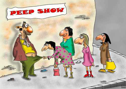 Cartoon: Peep (medium) by Vlado Mach tagged peep,show,women,ablick