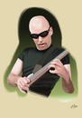 Cartoon: Joe Satriani (small) by Vlado Mach tagged satriani,guitar,music