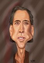 Cartoon: Nicolas Cage (small) by Vlado Mach tagged nicolas cage movie actor action