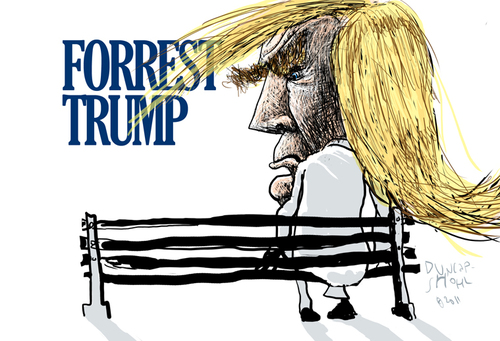 Cartoon: Forrest Trump (medium) by Dunlap-Shohl tagged the,donald,trump