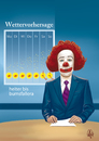 Cartoon: Clownvorhersage (small) by olisch tagged clown,clowns,nachrichten,wettervorhersage,sommer,sonne,woche,wetter,news,olisch