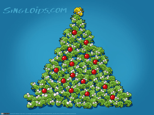 Cartoon: Christmas frogs (medium) by PersichettiBros tagged christmas,frogs,tree,frog